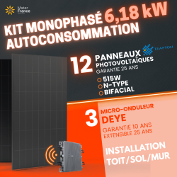 KIT 6.18kW - 12 PANNEAUX 515W - MICROS 2000W  - 1