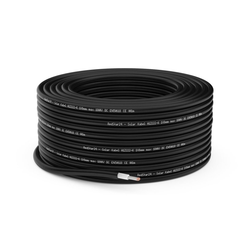 CABLE SOLAIRE 6mm² NOIR 1M  - 1