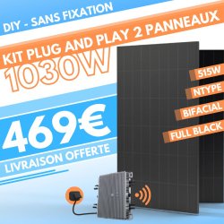 KIT 1.03kW - 2 PANNEAUX 515W - MO 1000W  - 1