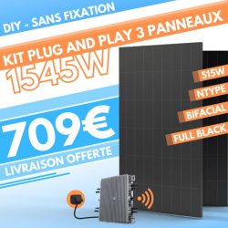 KIT 1.545kW - 3 PANNEAUX 515W - MO 2000W  - 1