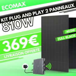 KIT PLUG AND PLAY 2 PANNEAUX 810W DEYE  - 1